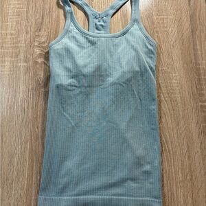 Lululemon Athletica Ribbed Eb-Street Tank Top Grayish-Blue